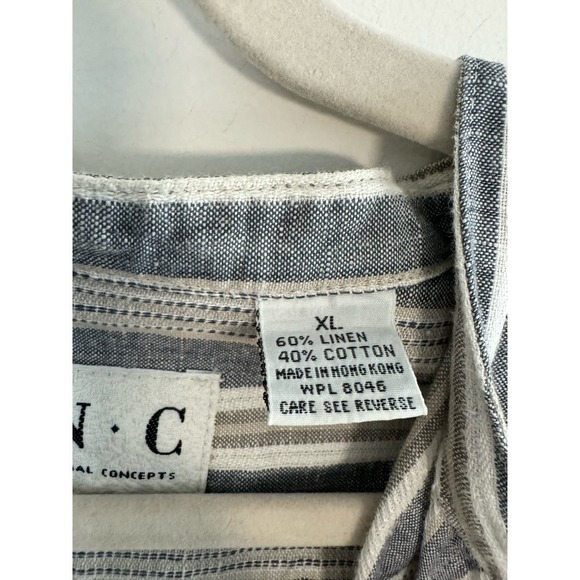 Men’s INC Linen Blend Button Up Shirt Size XL - Picture 3 of 5